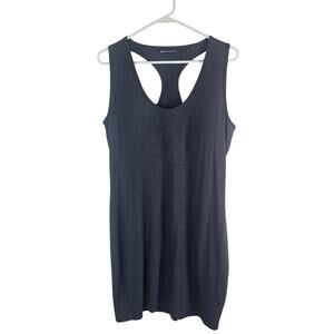 Athleta Rafina Built-In Bra Mini Tank Top Dress - Black - Large - Style # 291731